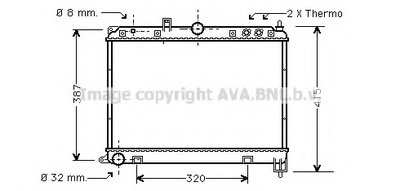 Радиатор, охлаждение двигателя AVA QUALITY COOLING купить