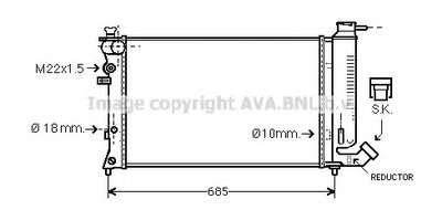 Радиатор, охлаждение двигателя AVA QUALITY COOLING купить