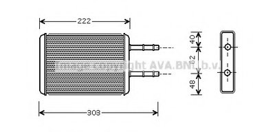 Теплообменник, отопление салона AVA QUALITY COOLING
