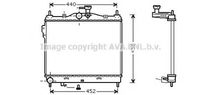Радиатор, охлаждение двигателя AVA QUALITY COOLING купить