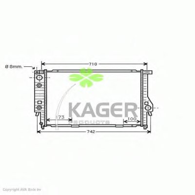 Радиатор, охлаждение двигателя KAGER купить