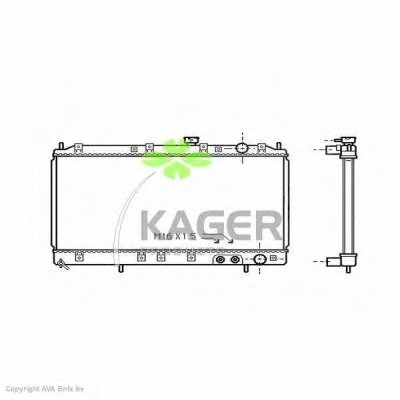 Радиатор, охлаждение двигателя KAGER купить