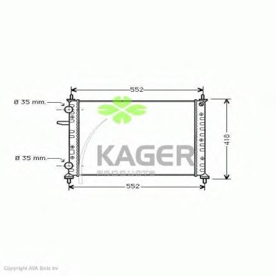 Радиатор, охлаждение двигателя KAGER купить