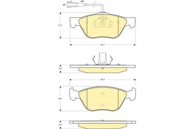Комплект тормозных колодок, дисковый тормоз GIRLING