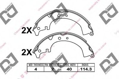 Комплект тормозных колодок DJ PARTS купить