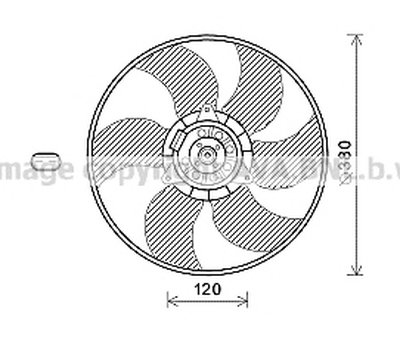 Вентилятор, охлаждение двигателя AVA QUALITY COOLING