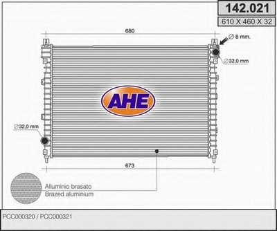 Радиатор, охлаждение двигателя AHE купить