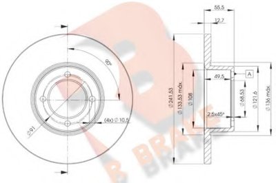 Тормозной диск R BRAKE купить