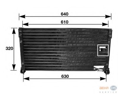 Конденсатор, кондиционер BEHR HELLA SERVICE HELLA купить