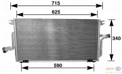 Конденсатор, кондиционер BEHR HELLA SERVICE HELLA купить