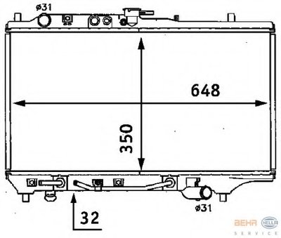 Радиатор, охлаждение двигателя BEHR HELLA SERVICE HELLA купить
