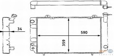 Радиатор, охлаждение двигателя BEHR HELLA SERVICE HELLA купить
