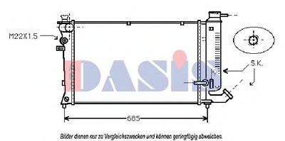 Радиатор, охлаждение двигателя AKS DASIS купить