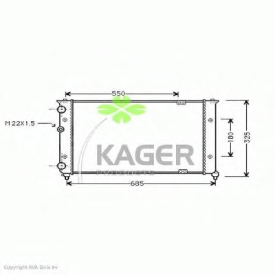 Радиатор, охлаждение двигателя KAGER купить