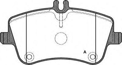 Комплект тормозных колодок, дисковый тормоз ADVANCE OPEN PARTS