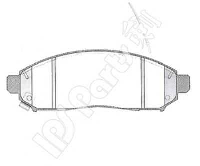 Комплект тормозных колодок, дисковый тормоз IPS Parts IPS Parts