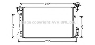 Радиатор, охлаждение двигателя AVA QUALITY COOLING купить