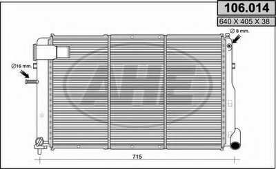 Радиатор, охлаждение двигателя AHE купить