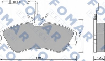 Комплект тормозных колодок, дисковый тормоз FOMAR Friction