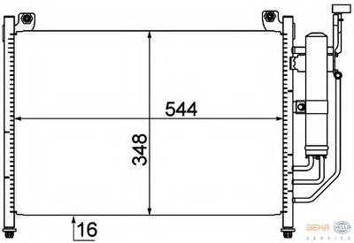 Конденсатор, кондиционер BEHR HELLA SERVICE HELLA купить