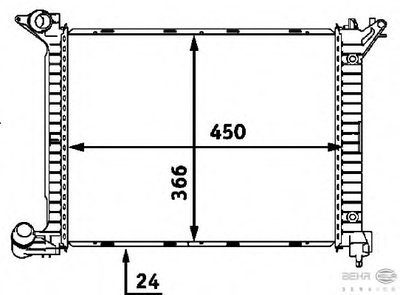 Радиатор, охлаждение двигателя BEHR HELLA SERVICE купить