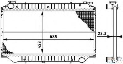 Радиатор, охлаждение двигателя BEHR HELLA SERVICE купить