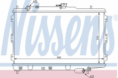 Радиатор, охлаждение двигателя NISSENS купить