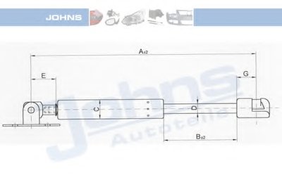 Газовая пружина, капот JOHNS
