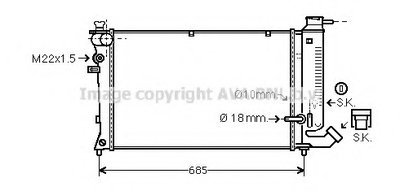 Радиатор, охлаждение двигателя AVA QUALITY COOLING купить