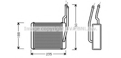 Теплообменник, отопление салона AVA QUALITY COOLING