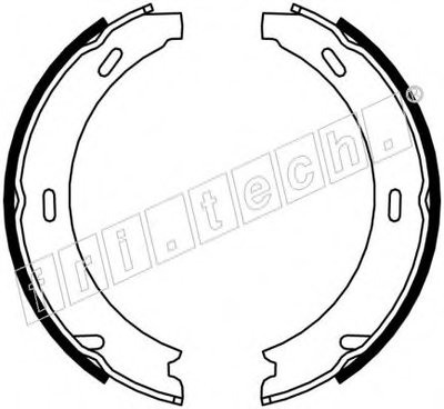 Комплект тормозных колодок, стояночная тормозная система fri.tech.