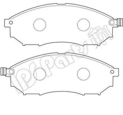 Комплект тормозных колодок, дисковый тормоз IPS Parts IPS Parts