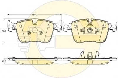 Комплект тормозных колодок, дисковый тормоз GIRLING