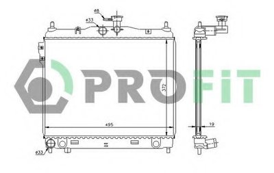 Радиатор, охлаждение двигателя PROFIT купить