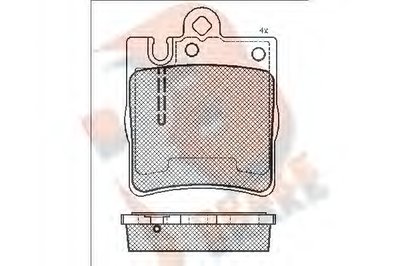Комплект тормозных колодок, дисковый тормоз R BRAKE