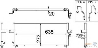 Конденсатор, кондиционер BEHR HELLA SERVICE HELLA купить
