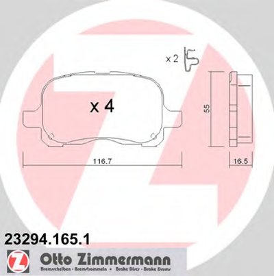 Комплект тормозных колодок, дисковый тормоз ZIMMERMANN купить