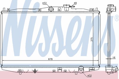 Радиатор, охлаждение двигателя NISSENS