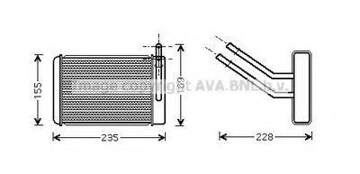 Теплообменник, отопление салона AVA QUALITY COOLING