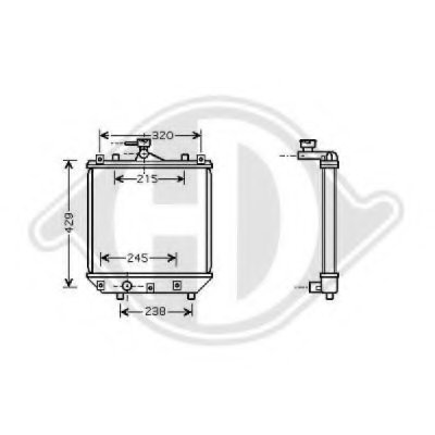 Радиатор, охлаждение двигателя DIEDERICHS купить