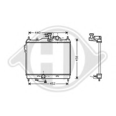 Радиатор, охлаждение двигателя DIEDERICHS купить