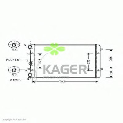 Радиатор, охлаждение двигателя KAGER купить