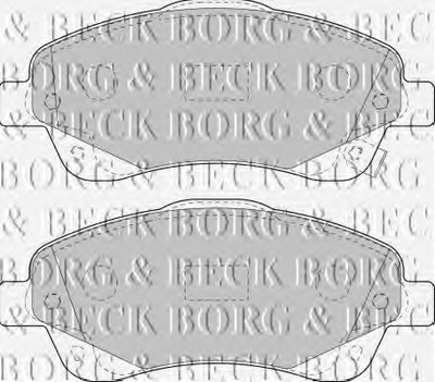 Комплект тормозных колодок, дисковый тормоз BORG & BECK