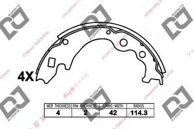 Комплект тормозных колодок DJ PARTS купить