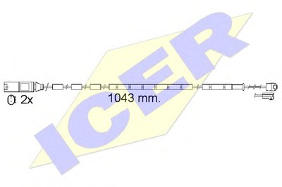 Сигнализатор, износ тормозных колодок ICER