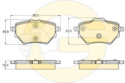 Комплект тормозных колодок, дисковый тормоз GIRLING