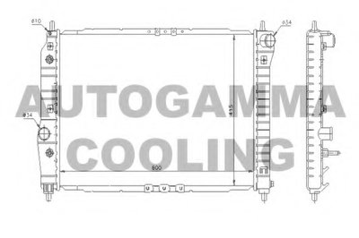 Радиатор, охлаждение двигателя AUTOGAMMA купить