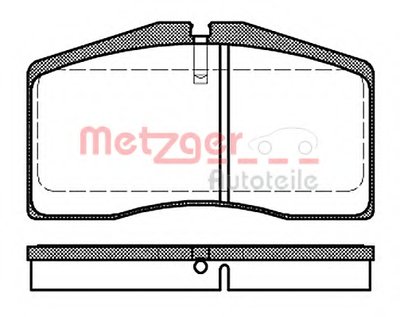 Комплект тормозных колодок, дисковый тормоз METZGER