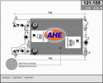 Радиатор, охлаждение двигателя AHE купить