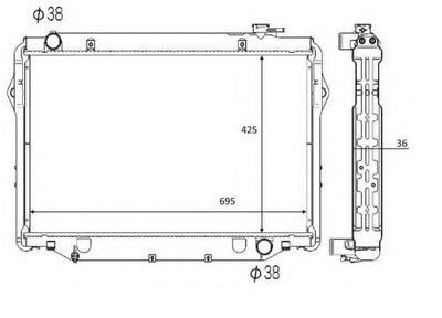 Радиатор, охлаждение двигателя NRF купить
